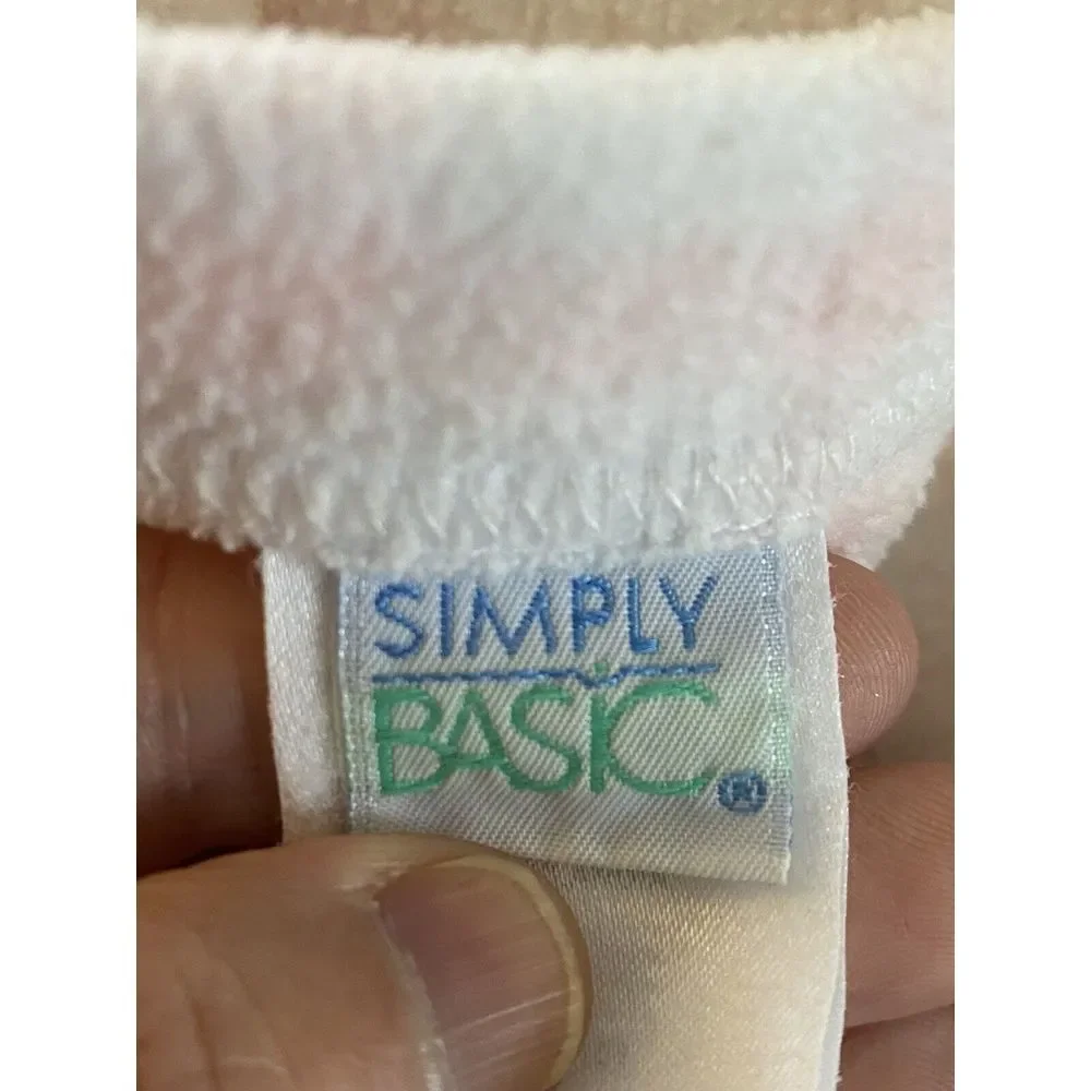 Vintage Simply Basic Pink White Plaid Fleece Pretty Baby Rabbit Security Blanket